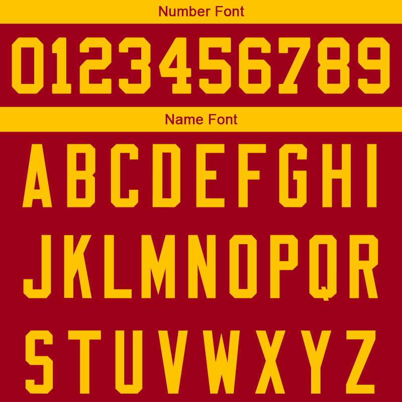 customized  authentic football jersey red-yellow