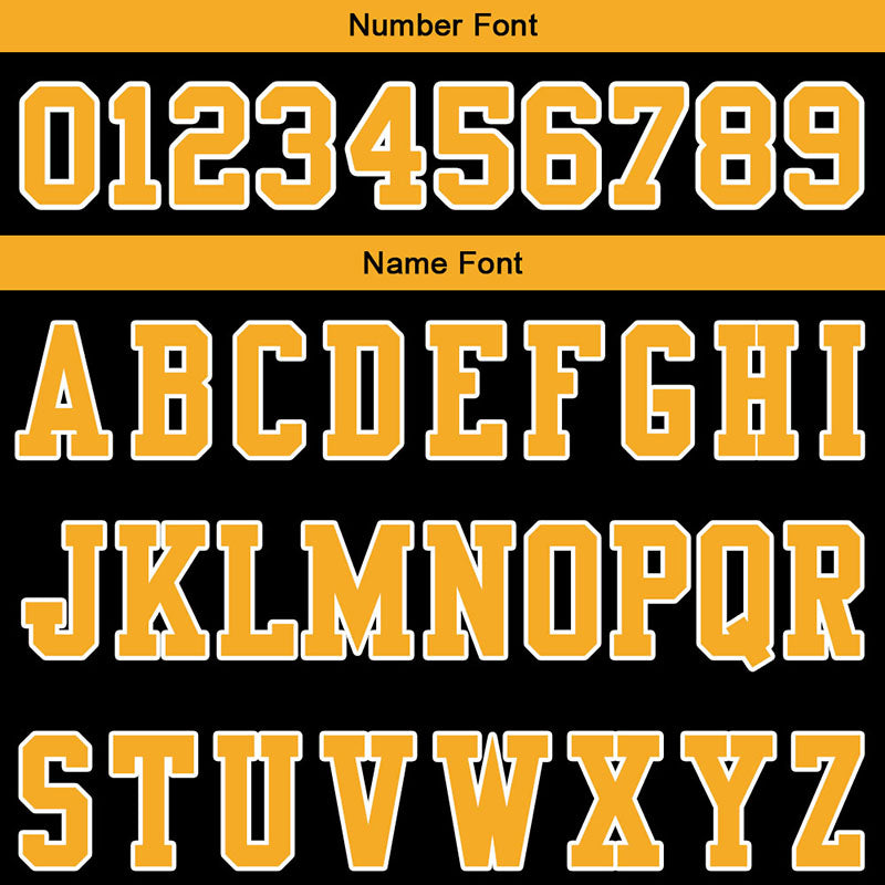 customized  authentic football jersey black gold-white mesh