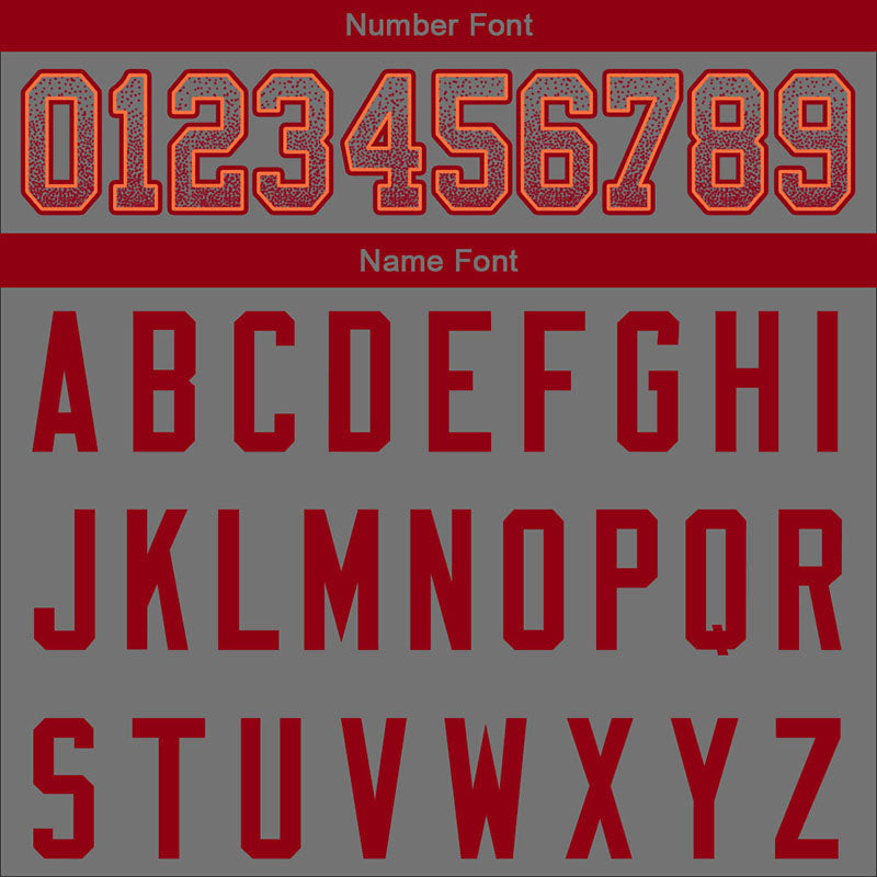 custom authentic drift fashion football jersey gray-red mesh