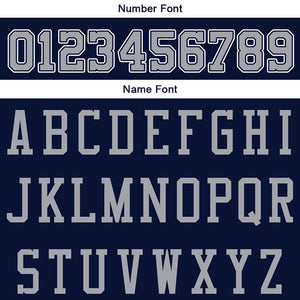 custom authentic split fashion football jersey navy-white-gray mesh