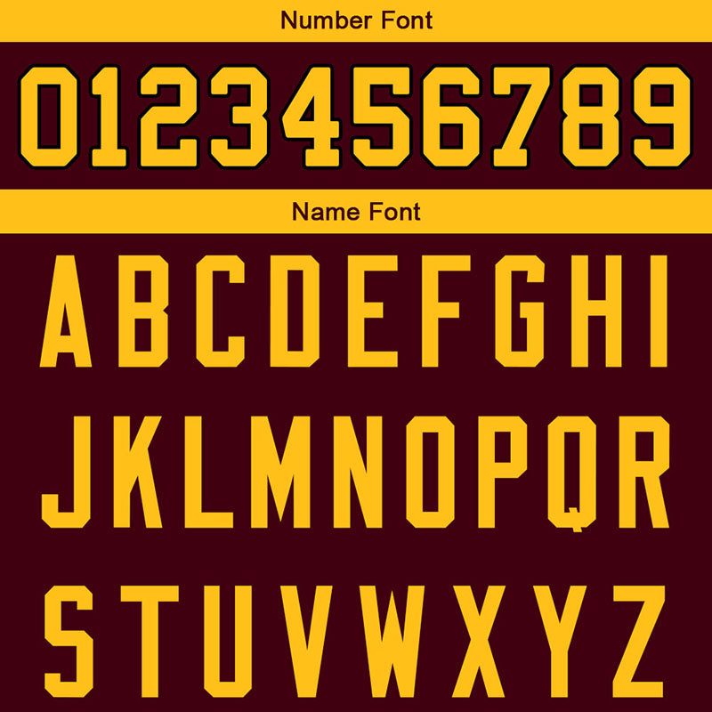 customized  authentic football jersey burgundy-yellow mesh