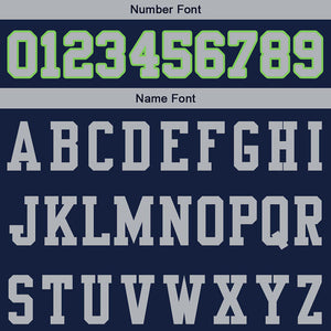 customized authentic football jersey green blue -white mesh