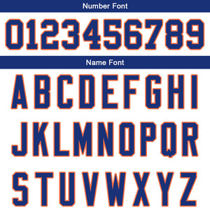 custom authentic football jersey white-royal-orange mesh