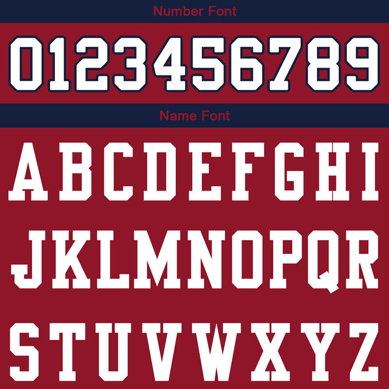 custom authentic football jersey red white-navy mesh