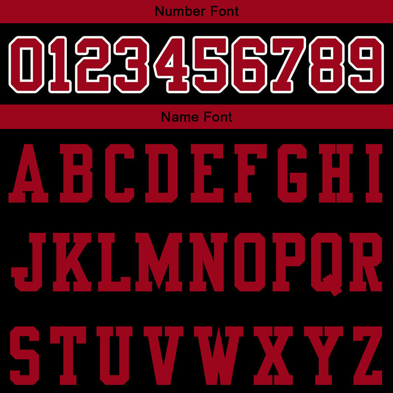 custom authentic football jersey red white-black mesh
