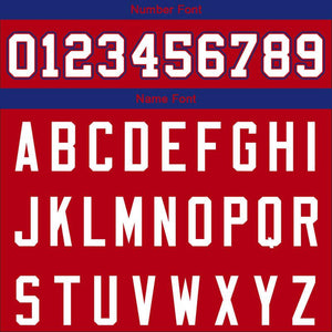 custom authentic split fashion football jersey royal-red-white mesh