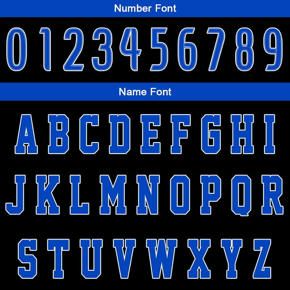 Uniforme de baloncesto personalizado en negro y azul con tu logotipo-nombre y número impresos