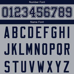 custom authentic football jersey gray-navy mesh