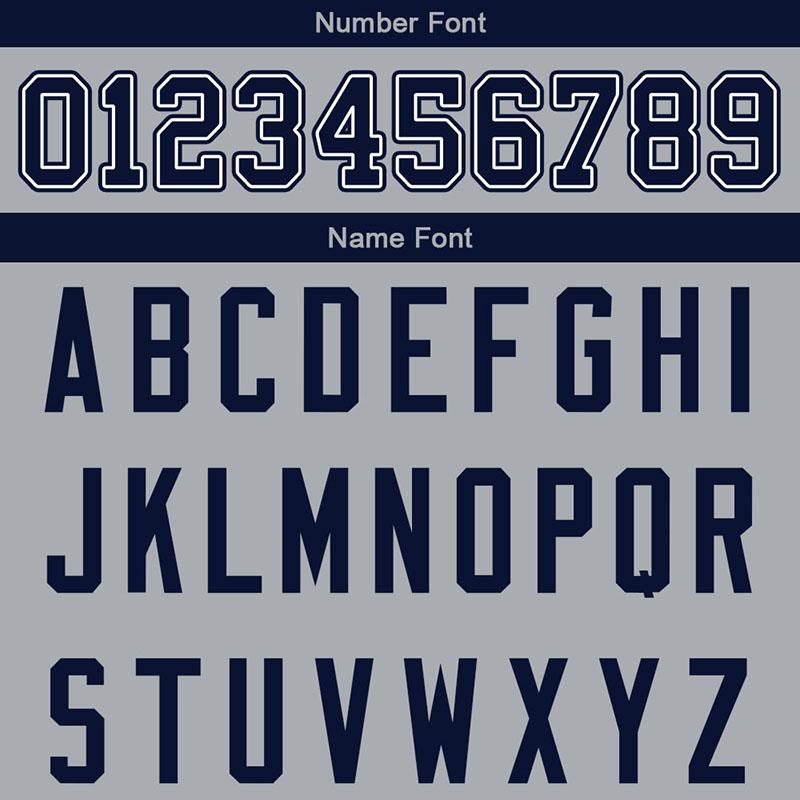 custom authentic football jersey gray-navy mesh