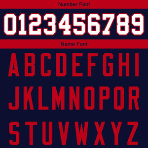custom authentic football jersey navy-white-red mesh