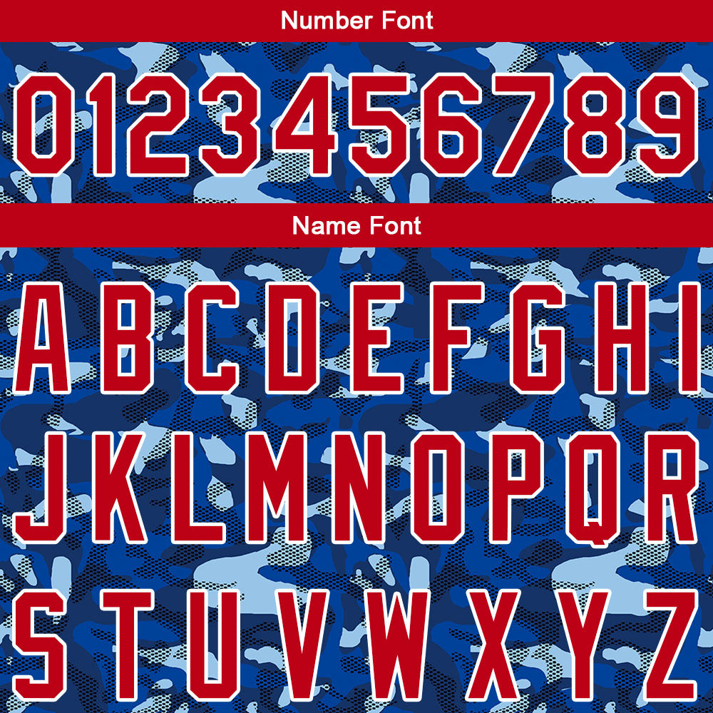 Dise?o personalizado de camiseta de béisbol con estampado completo de camuflaje real
