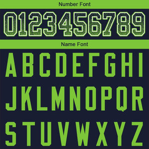 custom authentic drift fashion football jersey neon green-navy mesh