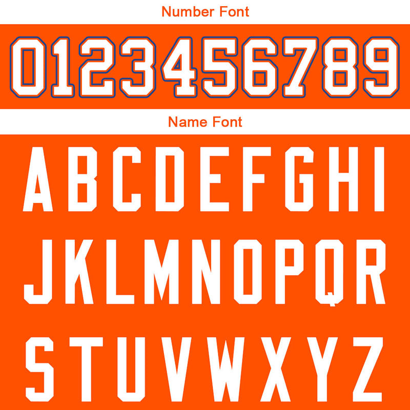 customized  authentic football jersey orange-white-royal mesh