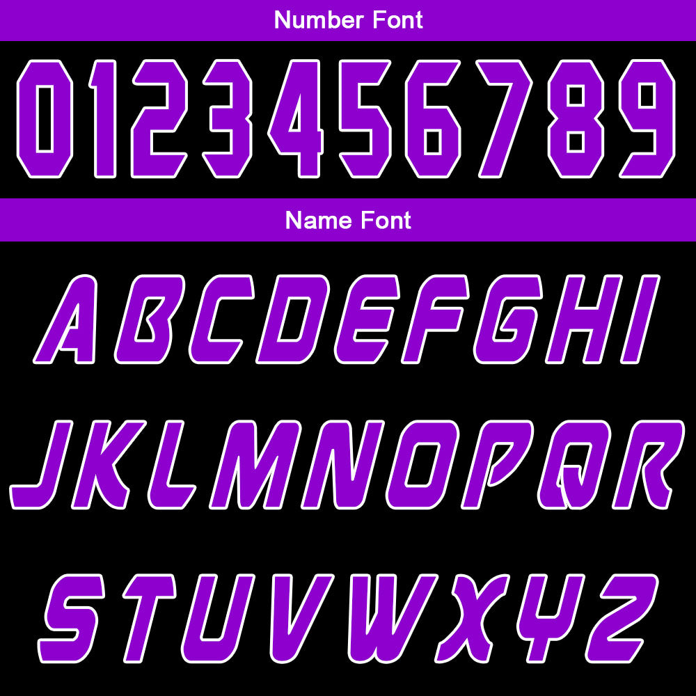 Uniforme de baloncesto personalizado en negro y morado con tu logotipo-nombre y número impresos