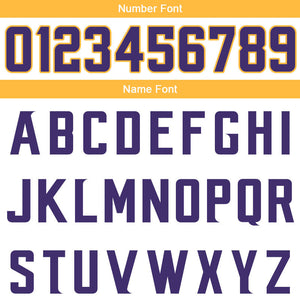 custom authentic split fashion football jersey purple-white-yellow mesh
