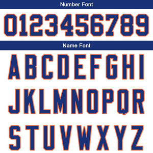 custom authentic football jersey orange-white-royal mesh