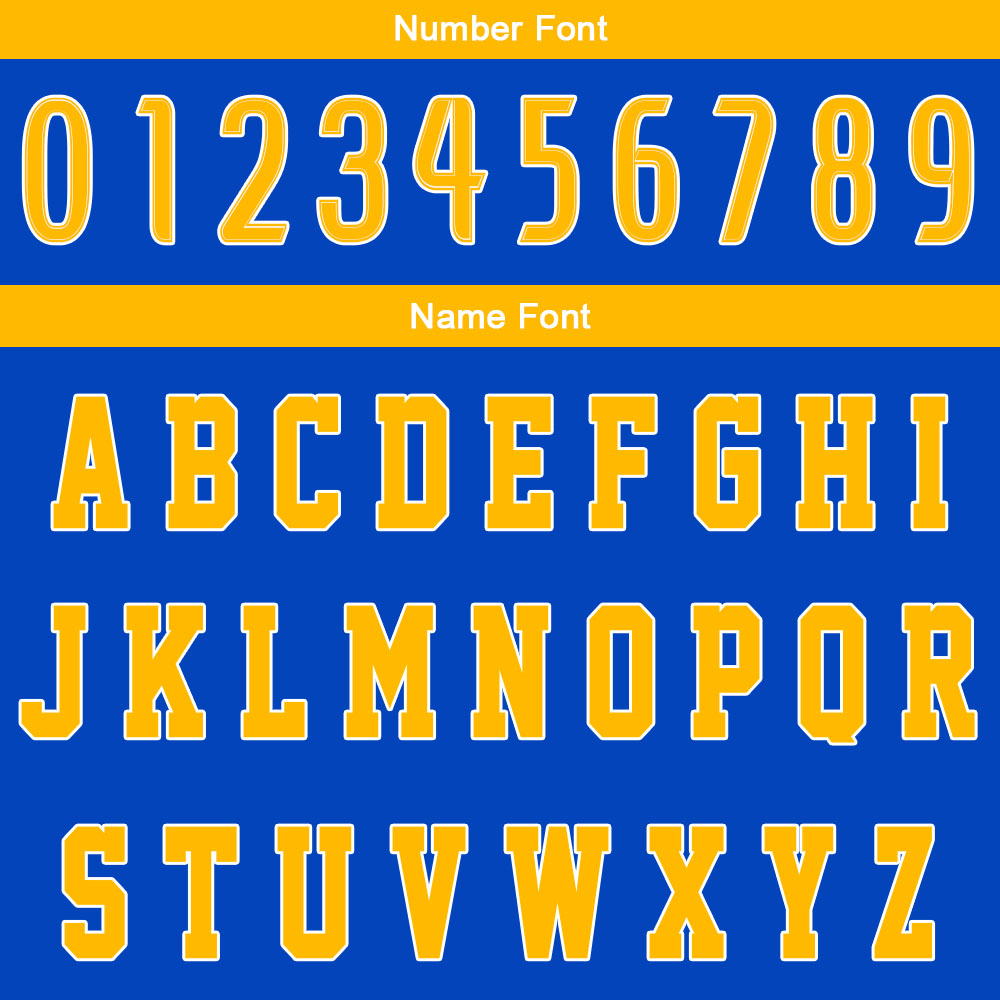 Uniforme de baloncesto personalizado azul y amarillo con tu logotipo-nombre y número impresos