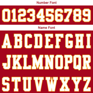 customized authentic football jersey  red white- orange mesh