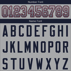 custom authentic drift fashion football jersey gray-navy mesh