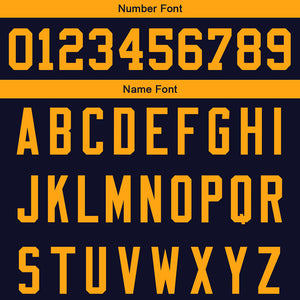 customized  authentic football jersey navy-yellow mesh
