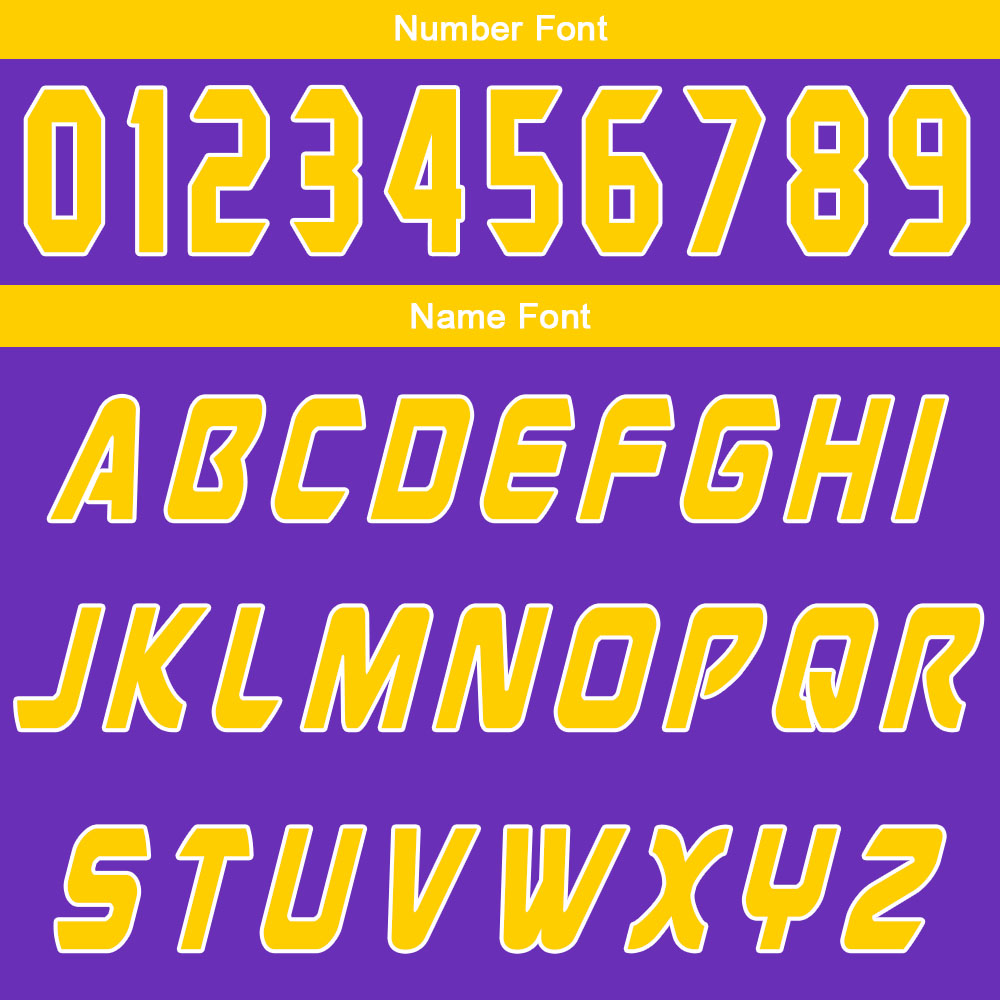 Uniforme de baloncesto personalizado en color morado y amarillo con tu logotipo-nombre y número impresos