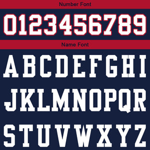 custom authentic football jersey navy white-red mesh