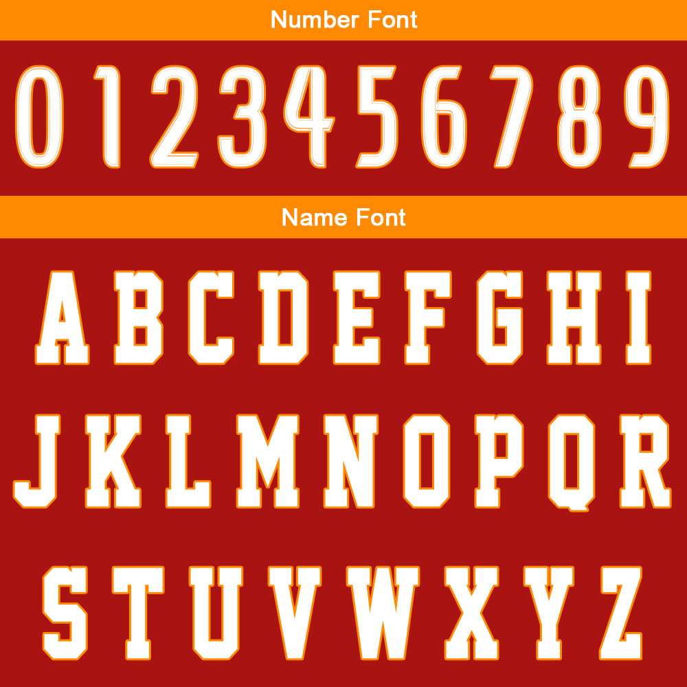 Uniforme de baloncesto personalizado rojo y naranja con tu logotipo-nombre y número impresos