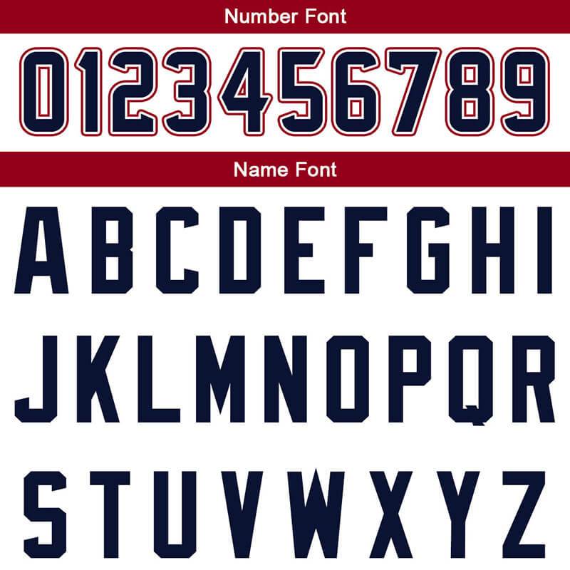 custom authentic split fashion football jersey red-white-navy mesh