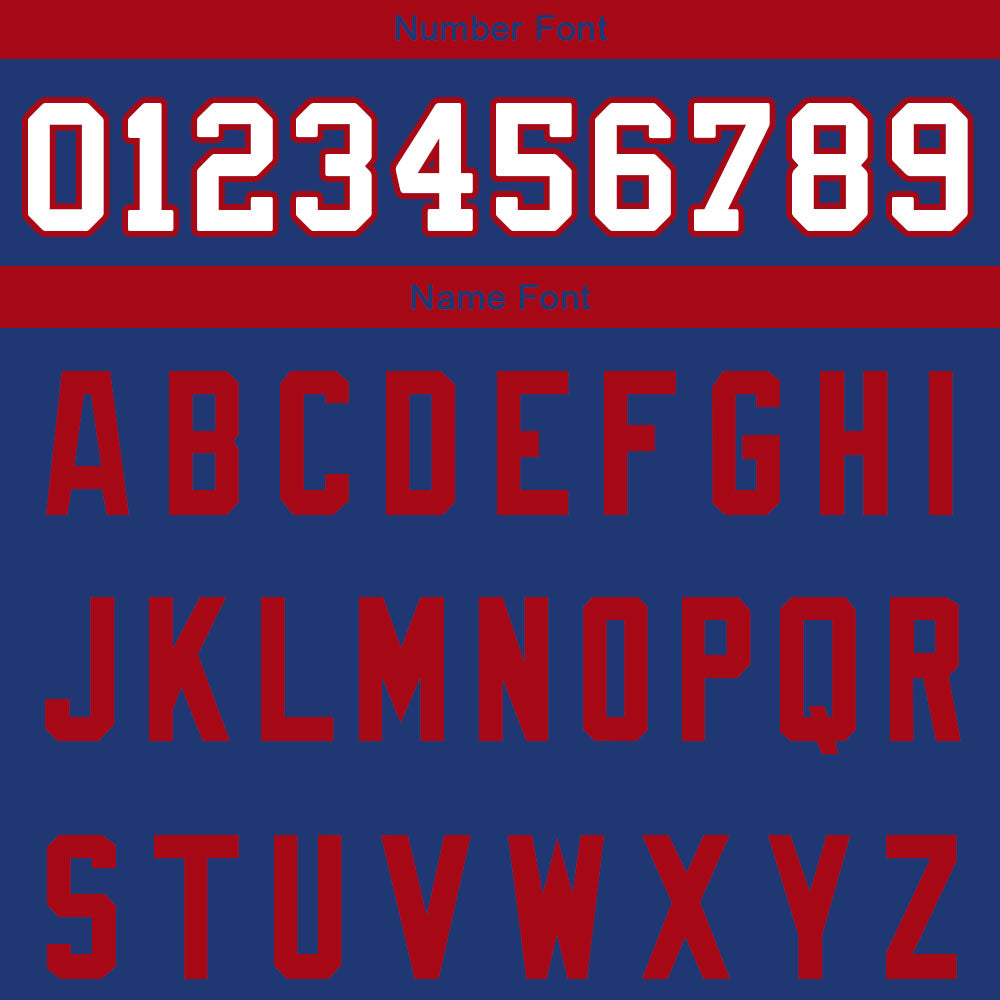 custom authentic split fashion football jersey royal-red-white