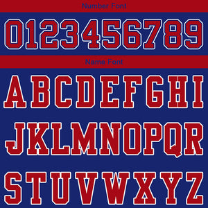 customized  authentic football jersey royal red-white mesh