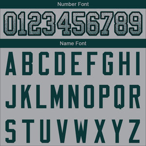 custom authentic drift fashion football jersey gray-midnight green mesh