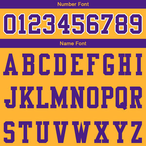 customized authentic football jersey purple white-gold mesh