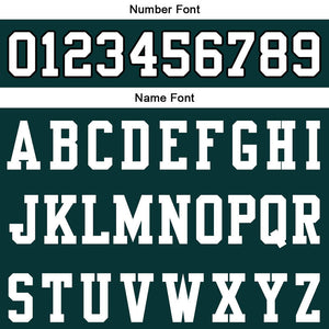 customized authentic football jersey midnight green white-black mesh