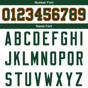 customized  authentic football jersey white-green-orange