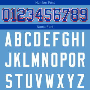 customized  authentic football jersey light blue-royal-white