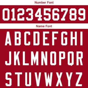 custom authentic football jersey red-white mesh