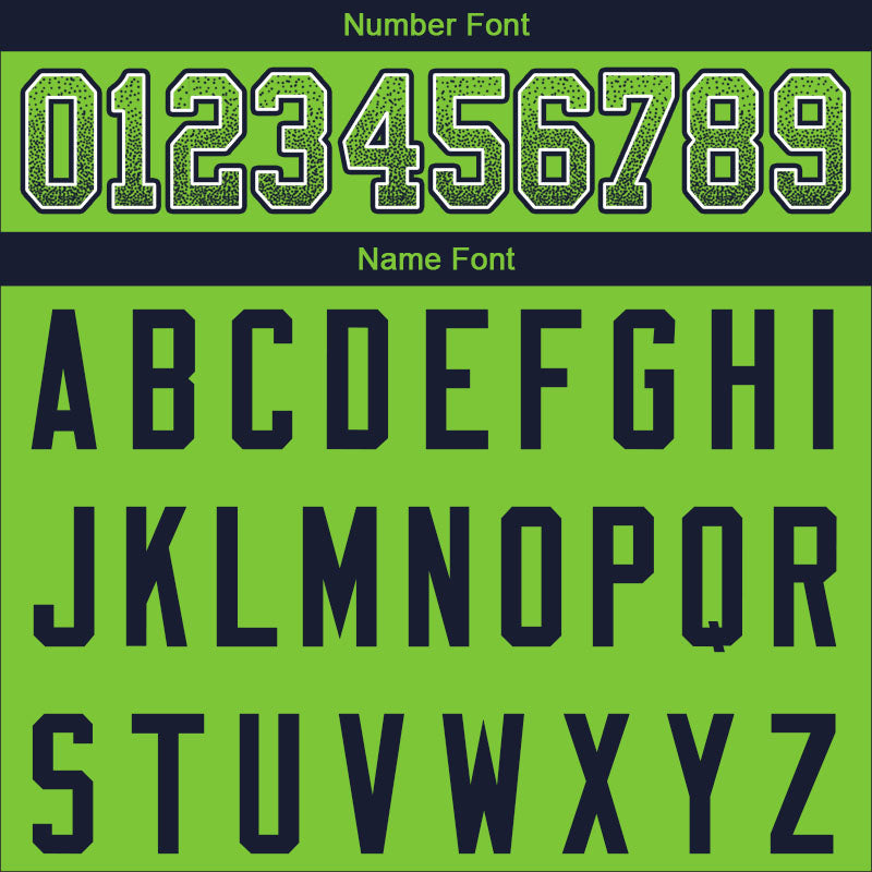 custom authentic drift fashion football jersey navy-neon green mesh