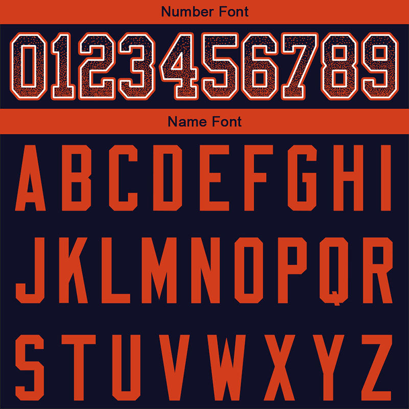 team custom authentic drift fashion football jersey navy-orange mesh