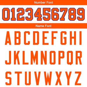 customized  authentic football jersey white-orange mesh