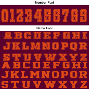 Uniforme de baloncesto personalizado rojo y naranja con tu logotipo-nombre y número impresos