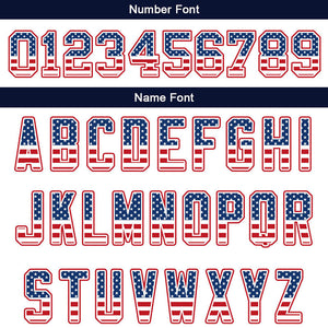 team member custom authentic football jersey red-white-navy mesh