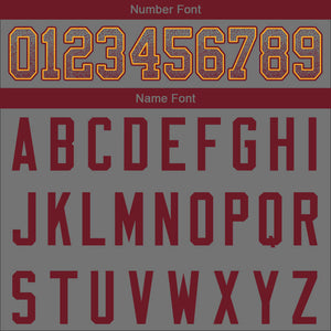 custom authentic drift fashion football jersey gray-burghundy mesh