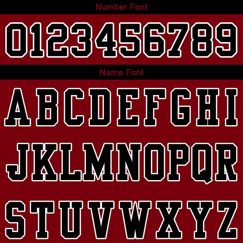 customized authentic football jersey red black-white mesh