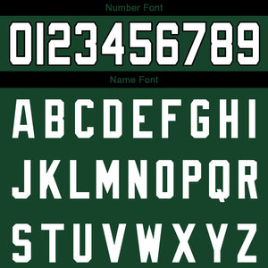custom authentic split fashion football jersey green-black-white