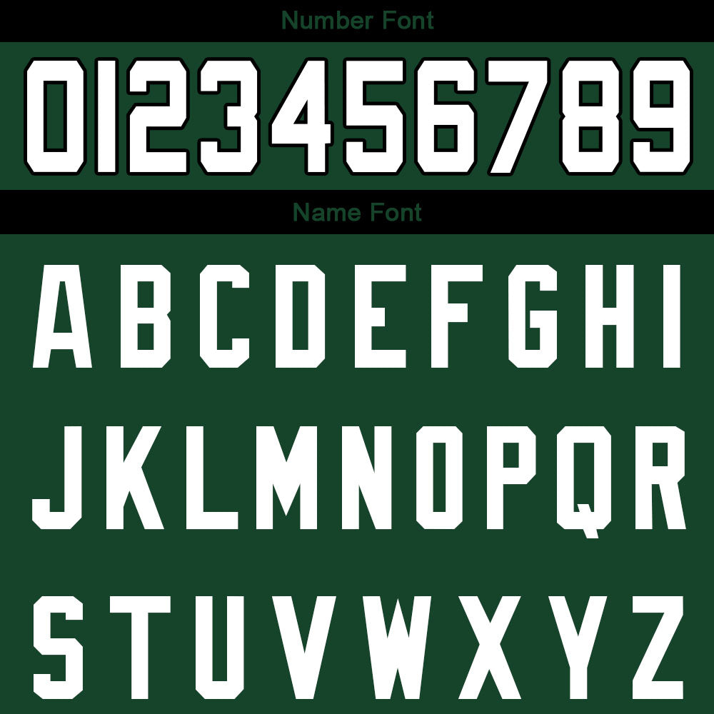 custom authentic split fashion football jersey green-black-white