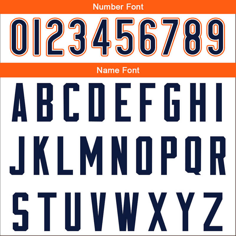 custom authentic split fashion football jersey orange-white-navy mesh