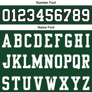 custom authentic football jersey green white-black mesh