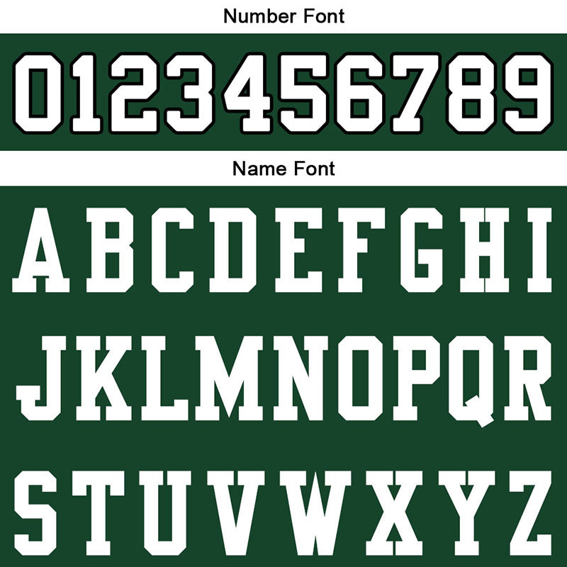 custom authentic football jersey green white-black mesh