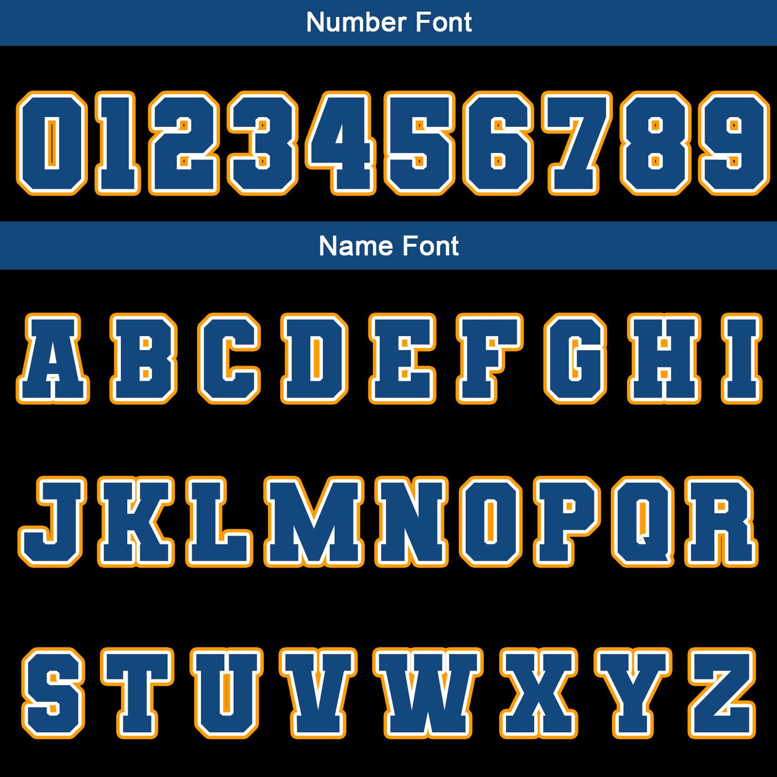 Chaquetas universitarias impermeables personalizadas en negro-azul y amarillo con nombre-número y logotipo bordados