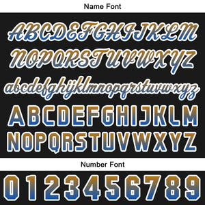 Camiseta de béisbol personalizada negra y naranja con botones para hombre mujer adulto y joven Estampado de nombre número y logotipo